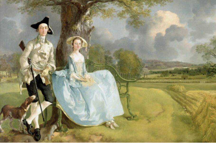 Mr & Mrs Andrews painting by Gainsborough 1750