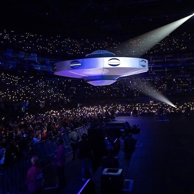 UFO for Burna Boy world tour opening gig at O2 Dan Maier for MDM props