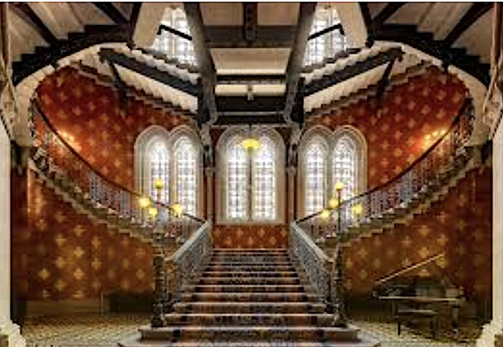 Former Midland Grand Hotel, St Pancras, London designed by George Gilbert Scott in 1873. Now the St Pancras Renaissance London Hotel